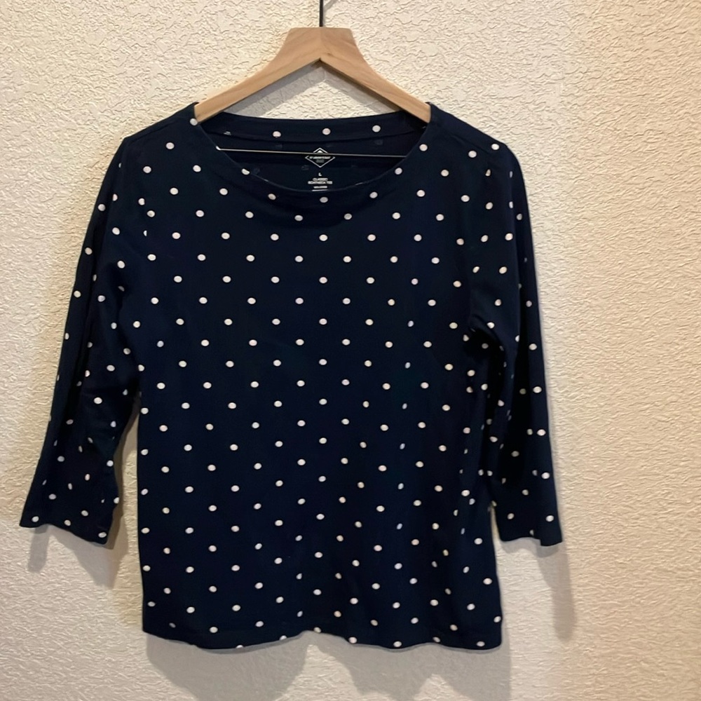St John’s Bay boatneck Large 3/4 sleeve top